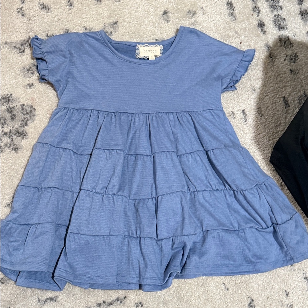 Blue Ruffle Kids Top